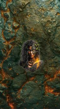 Dschungeltochter - Kunstleder Portmoneepanel